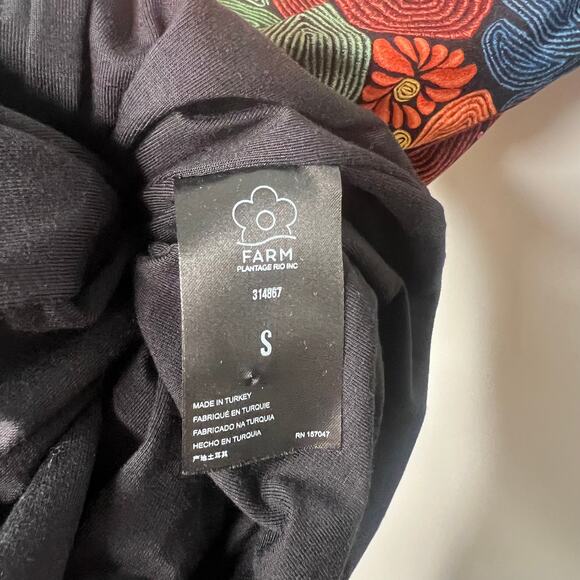 Farm Rio Stitched Flower Print Midi Dress Size Small - Picture 9 of 11